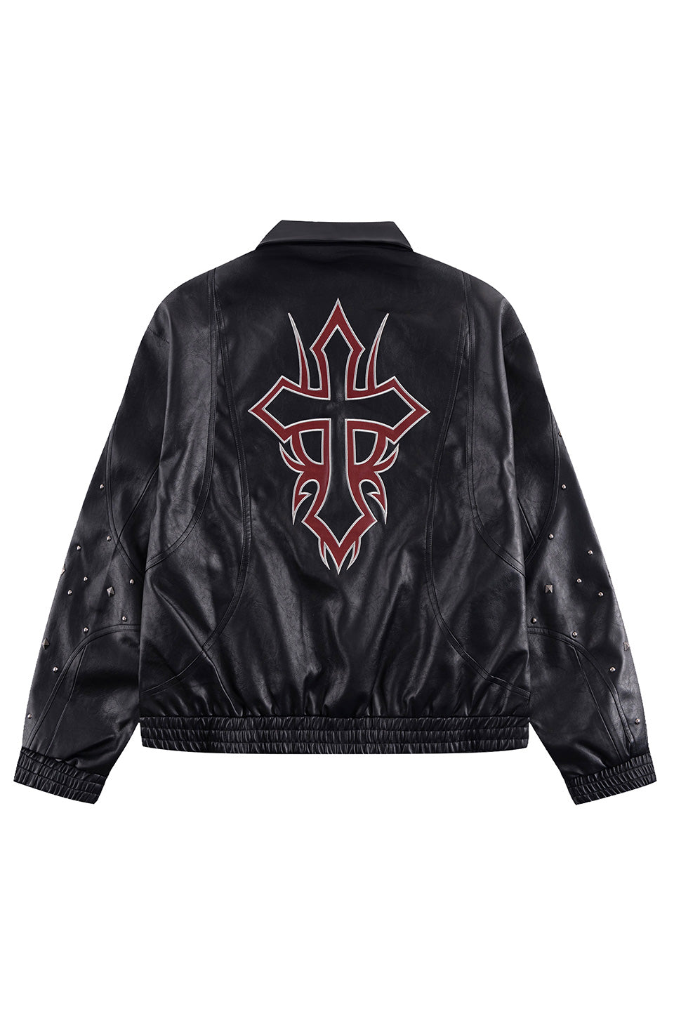 Studded Faux Leather Jacket