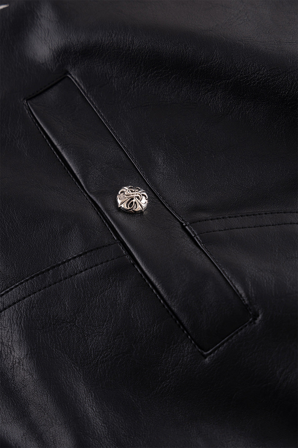 Studded Faux Leather Jacket