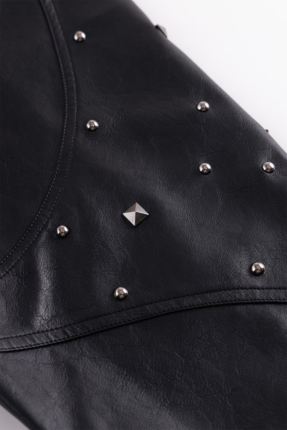 Studded Faux Leather Jacket