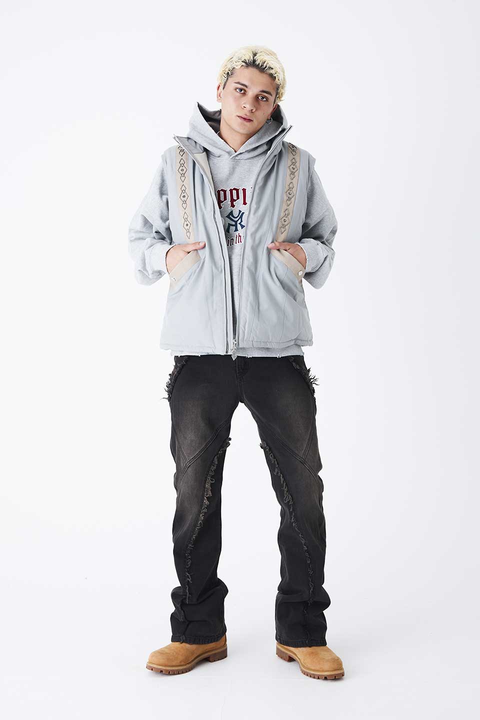 Studs Puffer Vest