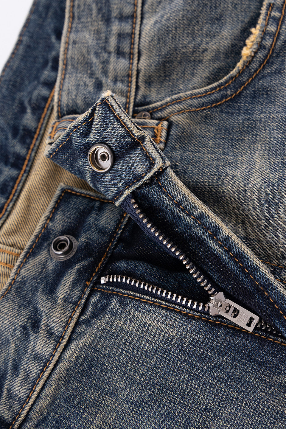 Studs Tribal Leather Patch Curve Denim