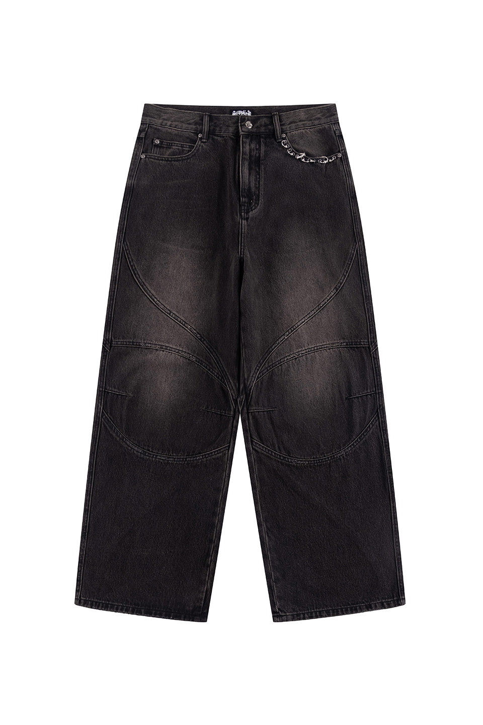 Switching Pierced Baggy Jeans
