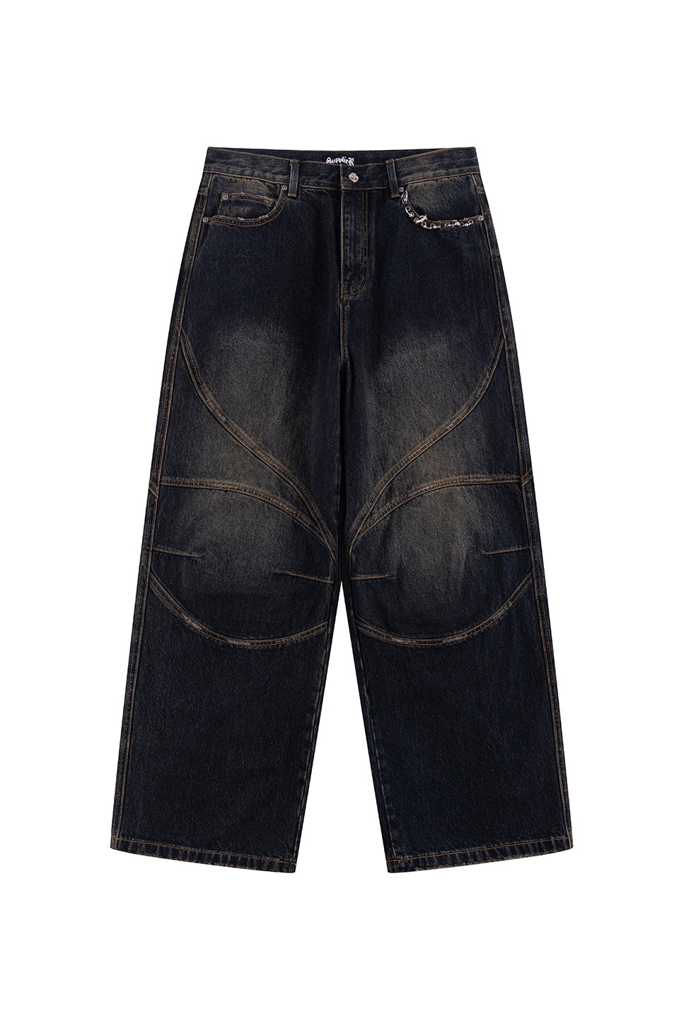 Switching Pierced Baggy Jeans