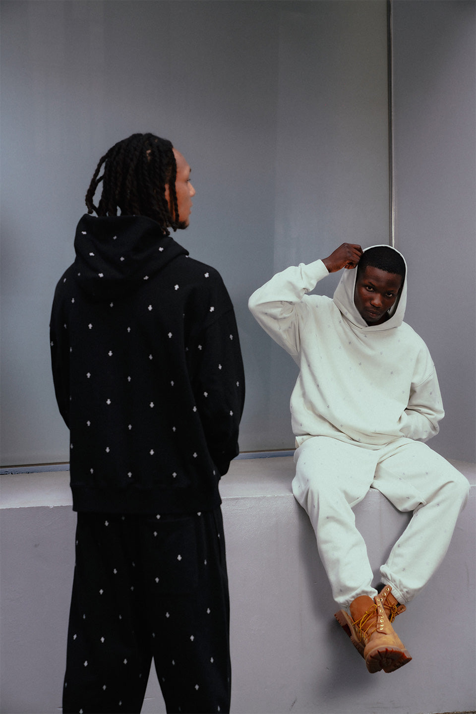 Tiny Cross Glitter Pullover Hoodie