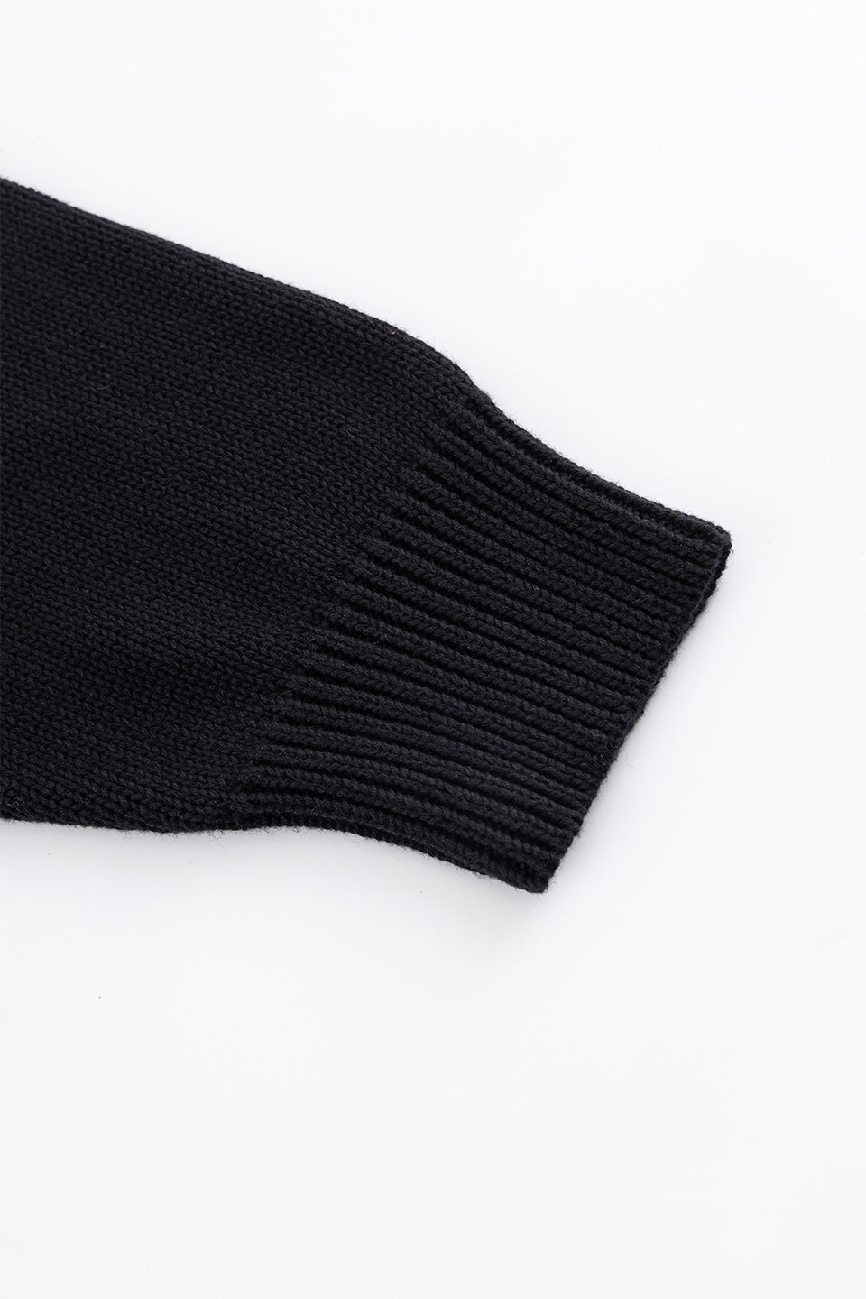 Tribal Cross Leather Patch Crew Knit