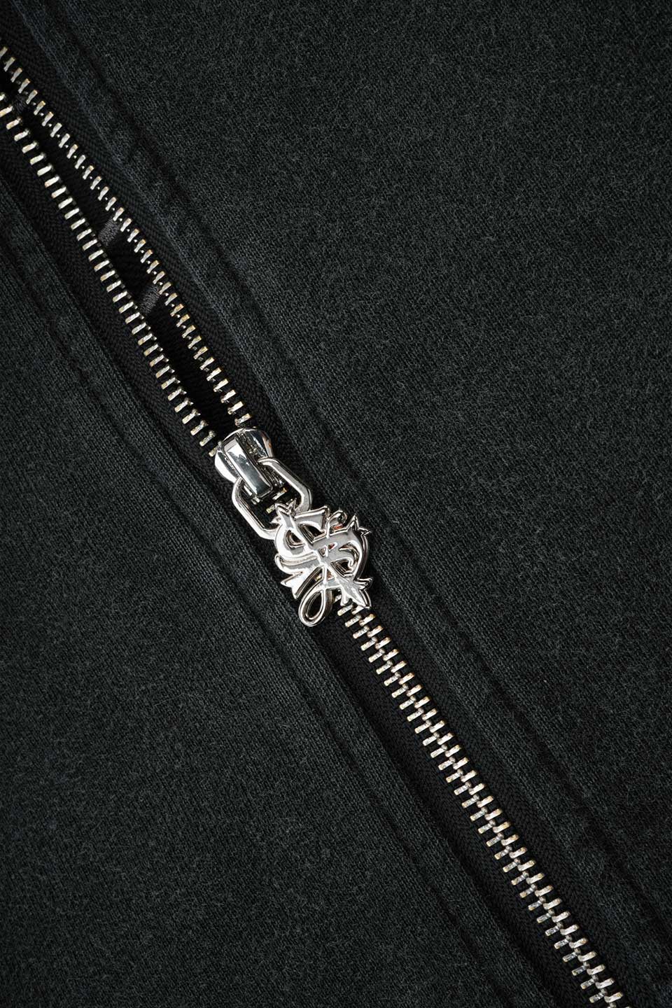 Vintage Wash Studs Cross Hoodie