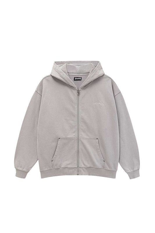 Vintage Wash Studs Cross Hoodie