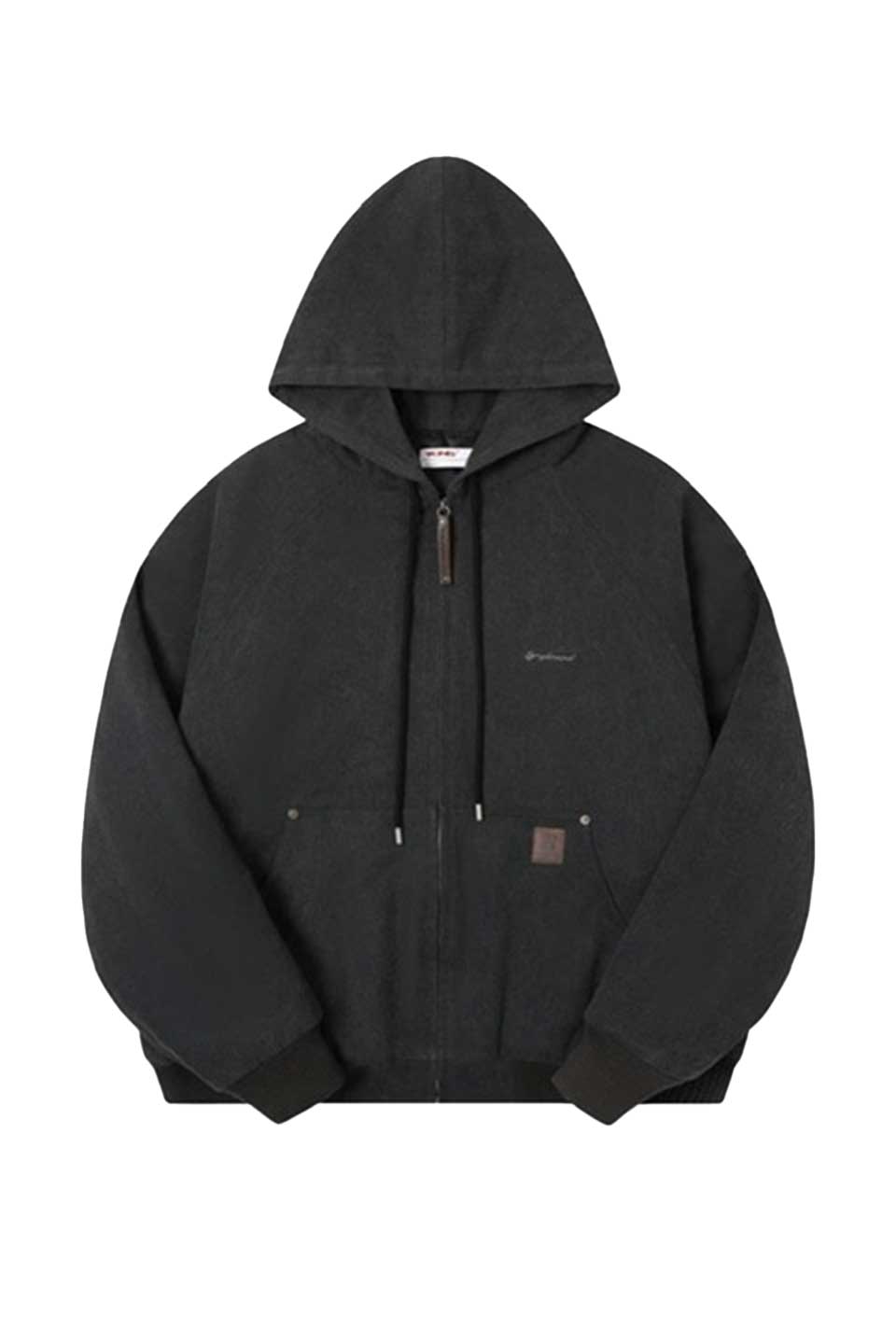 Vintage Washed Hooded Canvas Cotton Hoodie