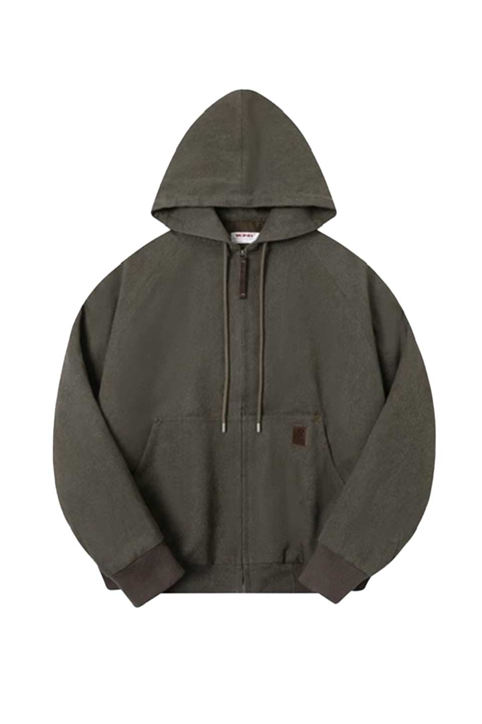 Vintage Washed Hooded Canvas Cotton Hoodie