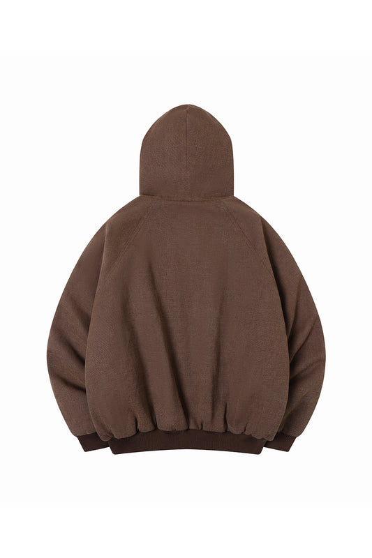 Vintage Washed Hooded Canvas Cotton Hoodie