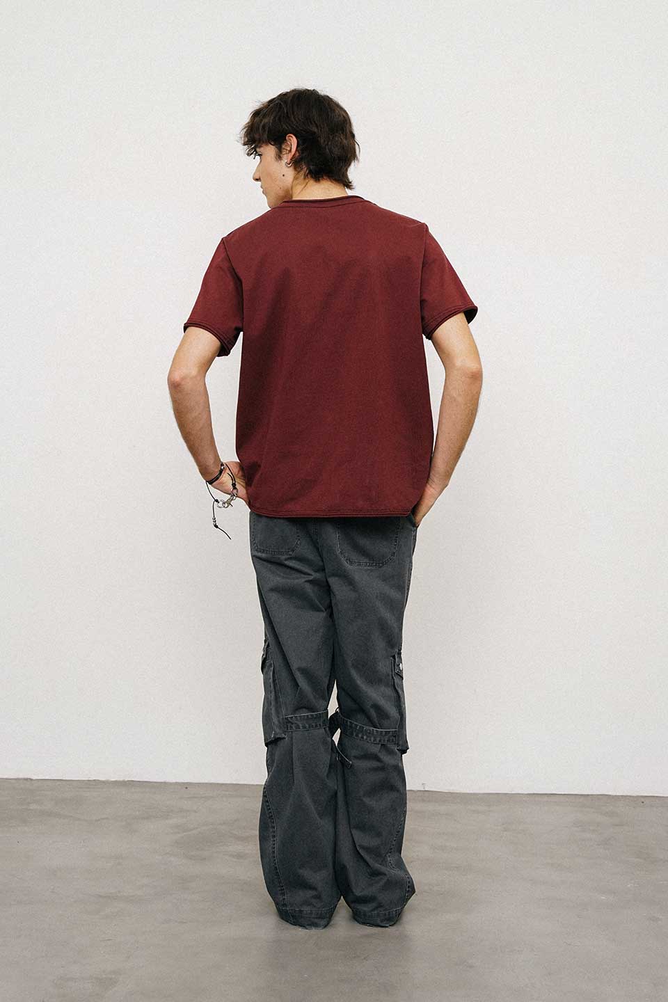 Washed Loose Straight Strap Overalls