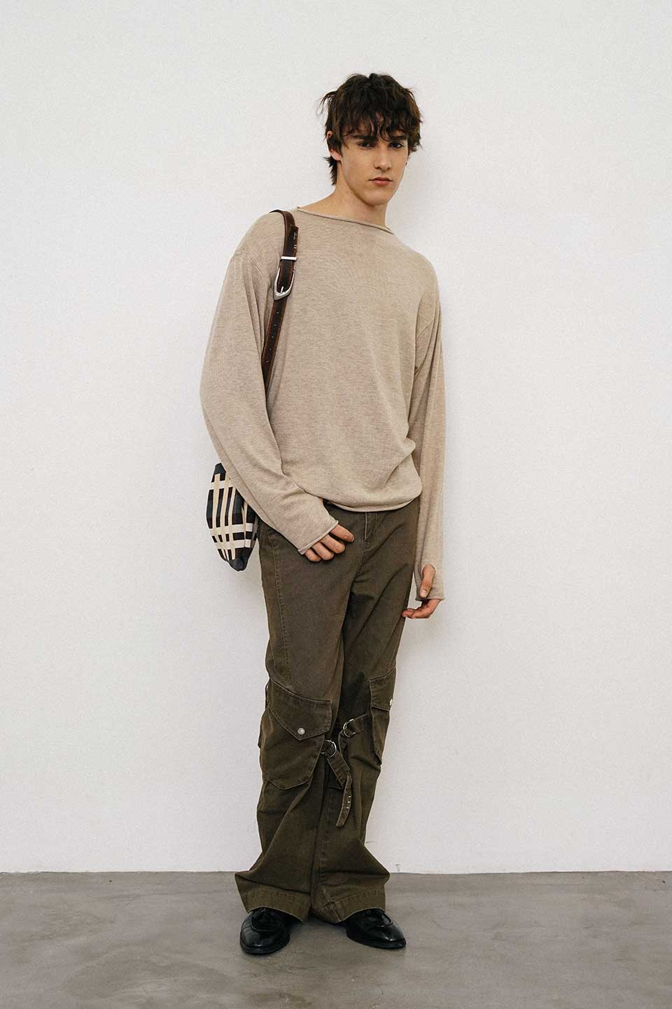 Washed Loose Straight Strap Overalls