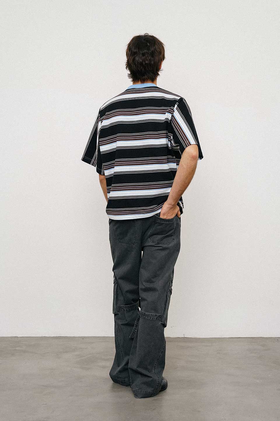 Washed Loose Straight Strap Overalls