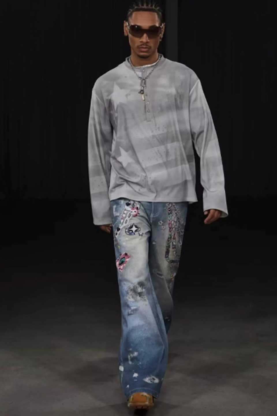 Y2K Cartoon Pendants Print Pants