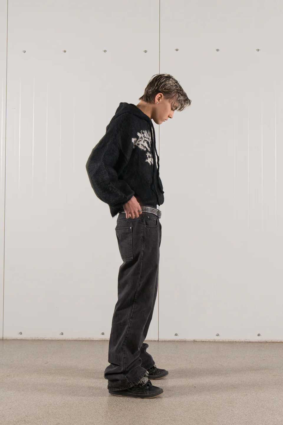 Zip Up Mohair Hoodie