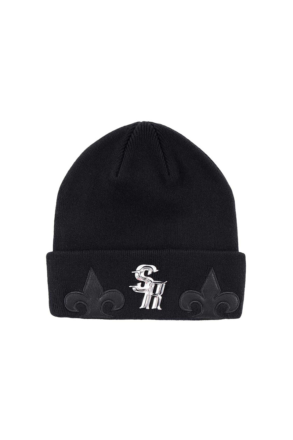 【予約商品】Fleur Leather Patch Beanie【9月中旬~下旬お届け】