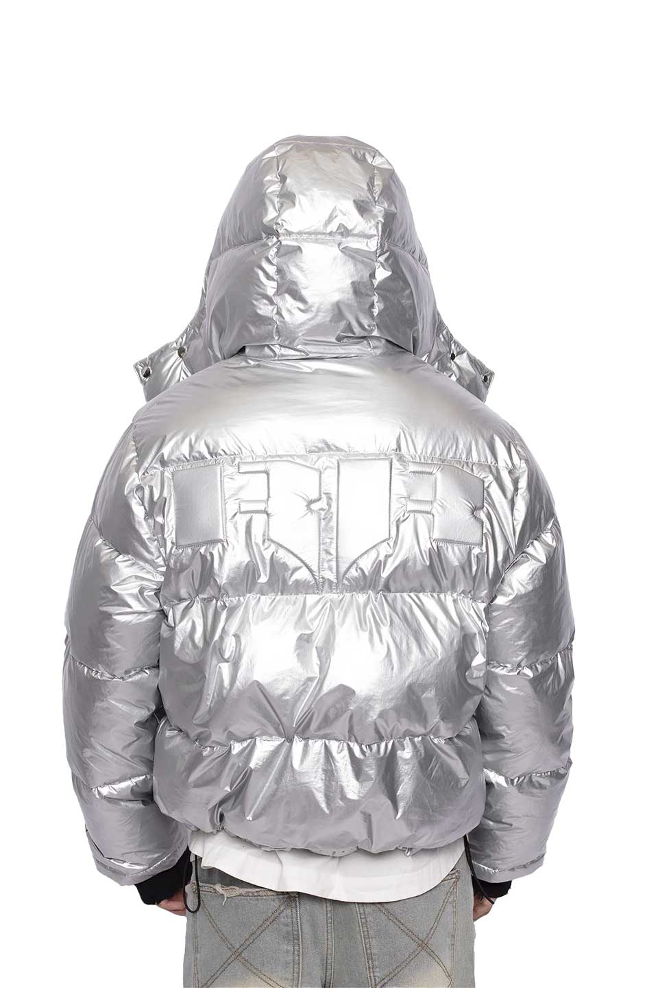 Silver Basic Puffer Jacket