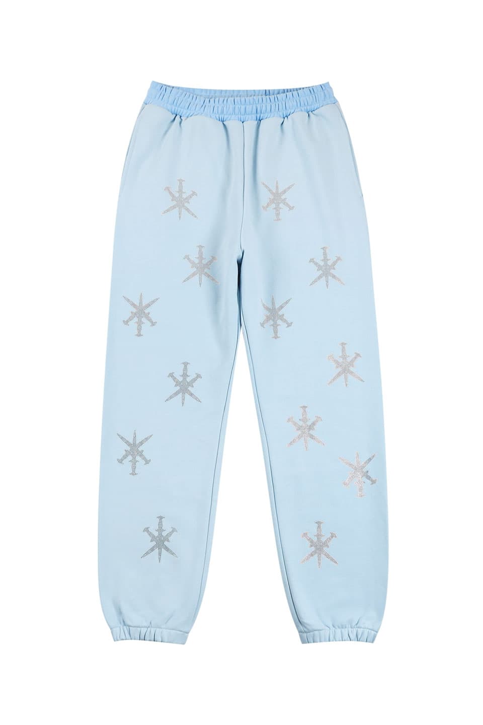 Blue Panel Dagger Rhinestone Jogger