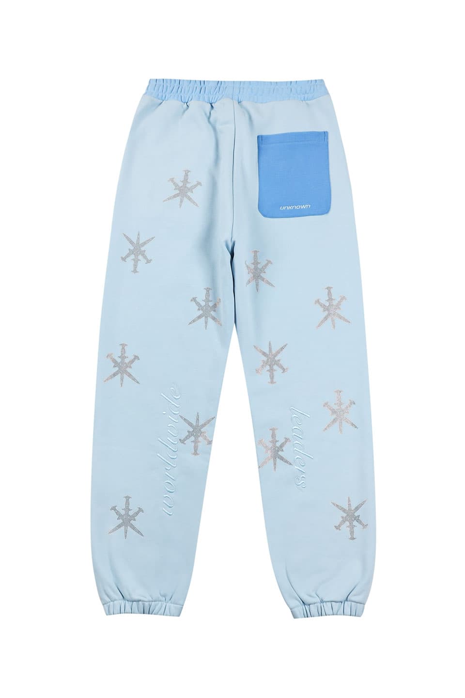 Blue Panel Dagger Rhinestone Jogger