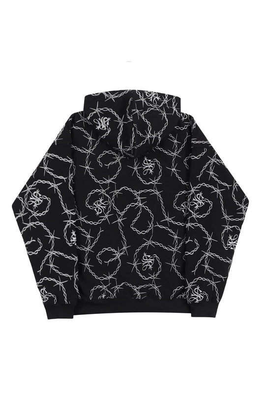 Chain Cross Logo Zip Hoodie