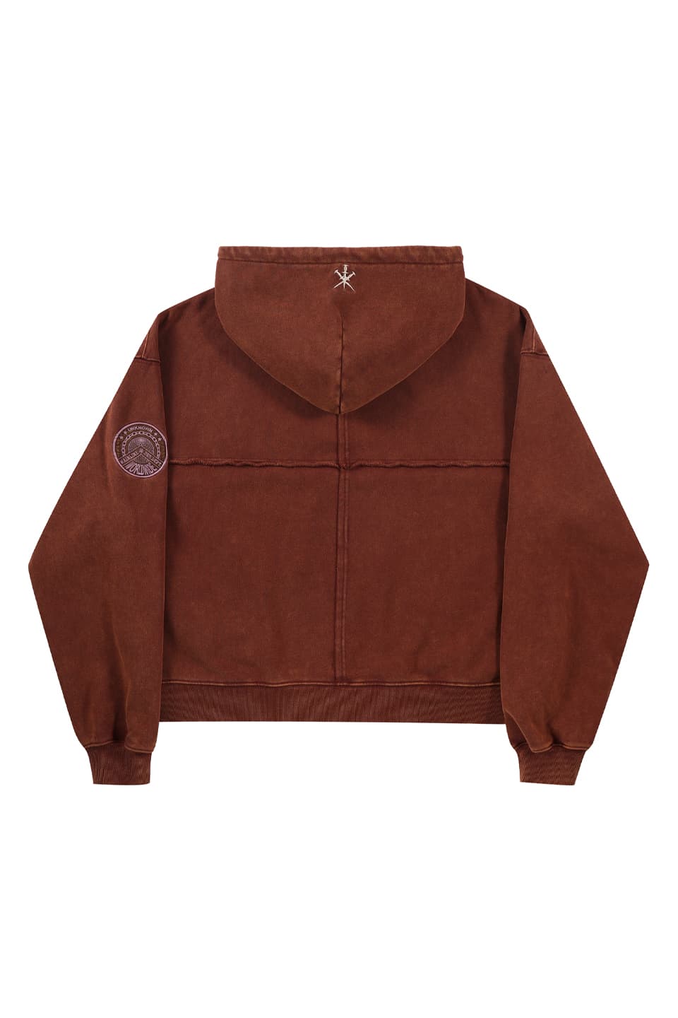 Panel Details Acid Dyed Hoodie