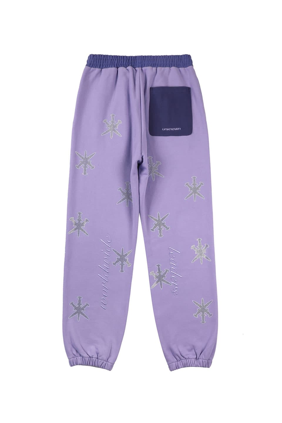 Purple Panel Mix Dagger Rhinestone Jogger