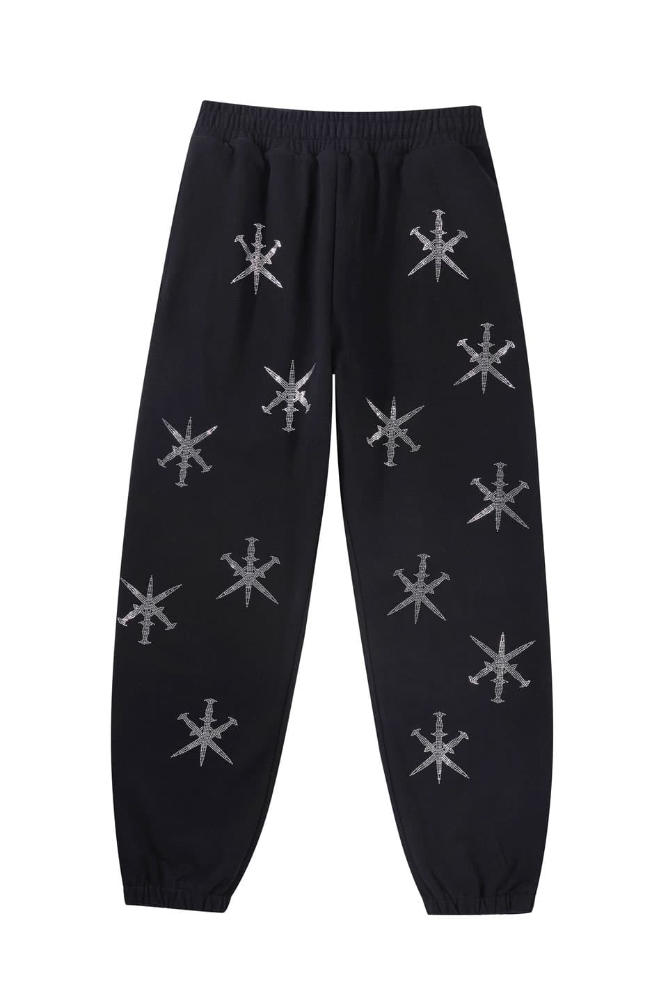 Black Dagger Rhinestone Joggers