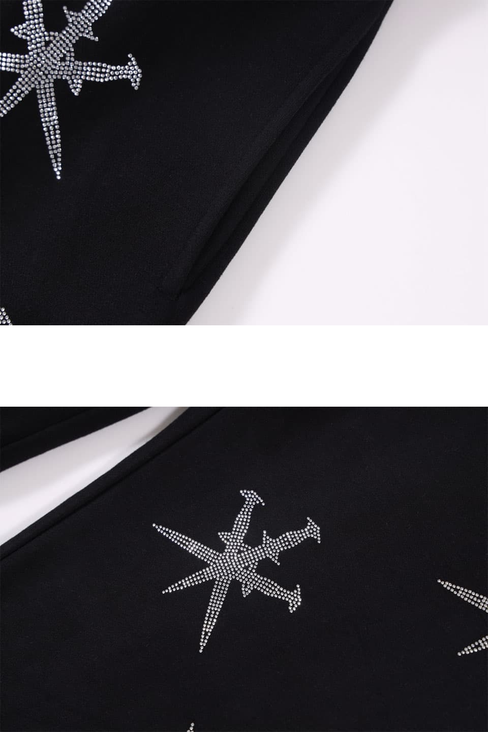 Black Dagger Rhinestone Joggers
