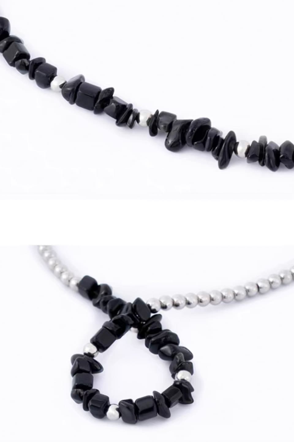 Natural Stone Steel Necklace