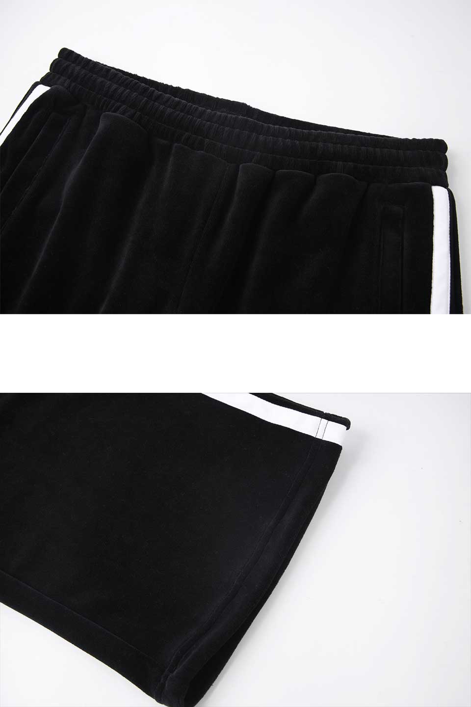 Black Velour Track Pants