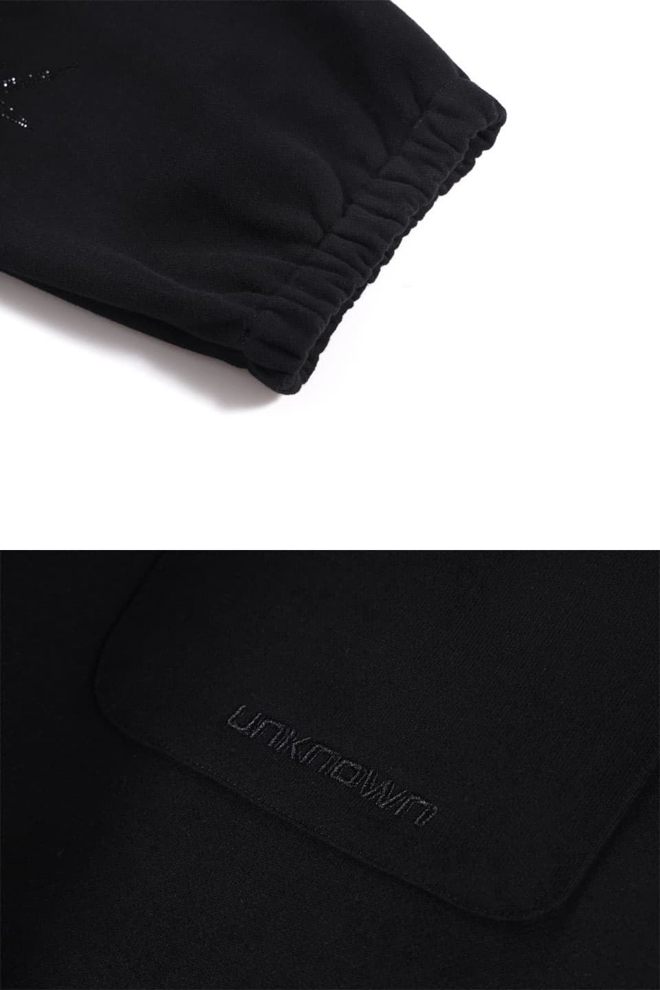 Black & Black Dagger Rhinestone Joggers