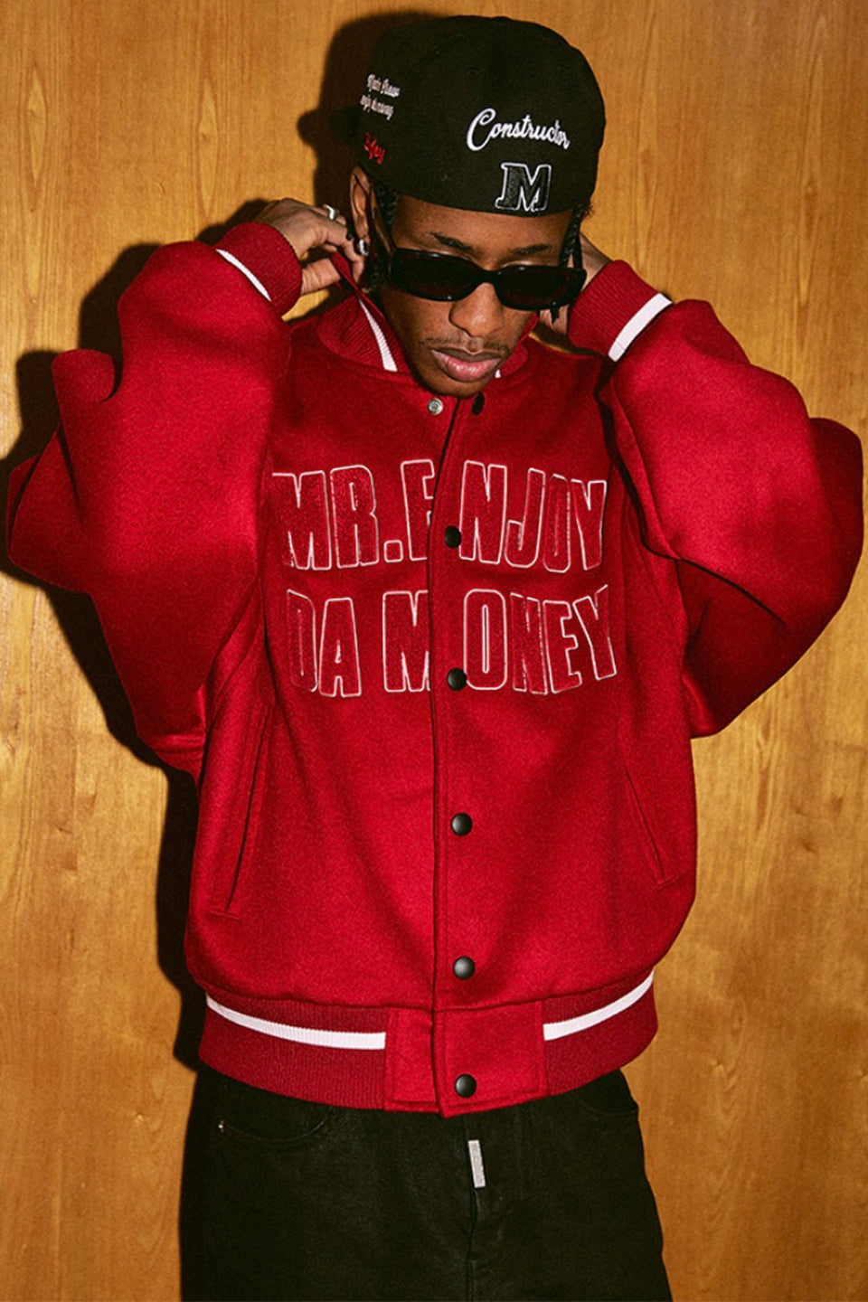 Fluffy Logo Varsity Jacket