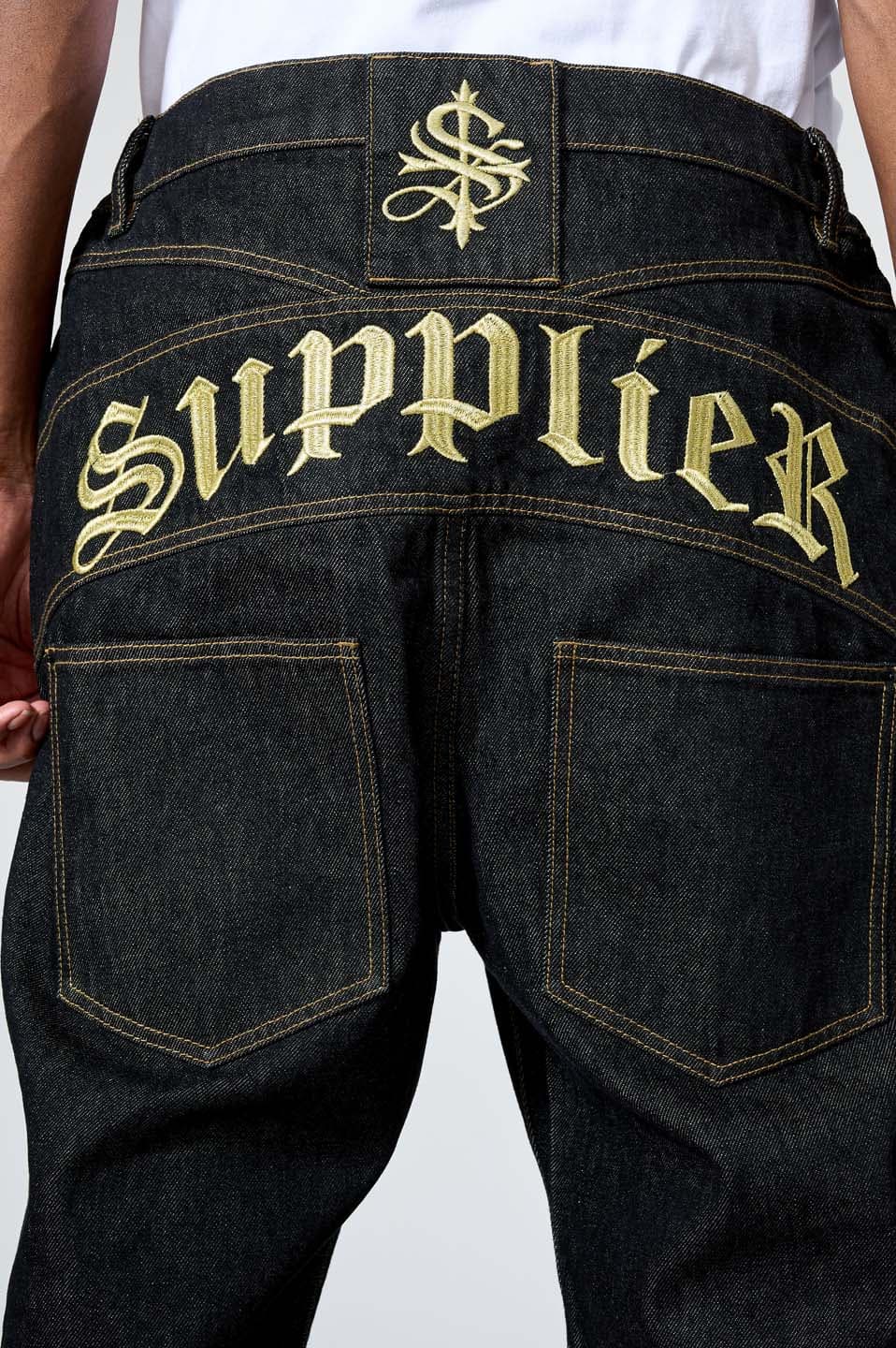 Slipped Back Logo Denim