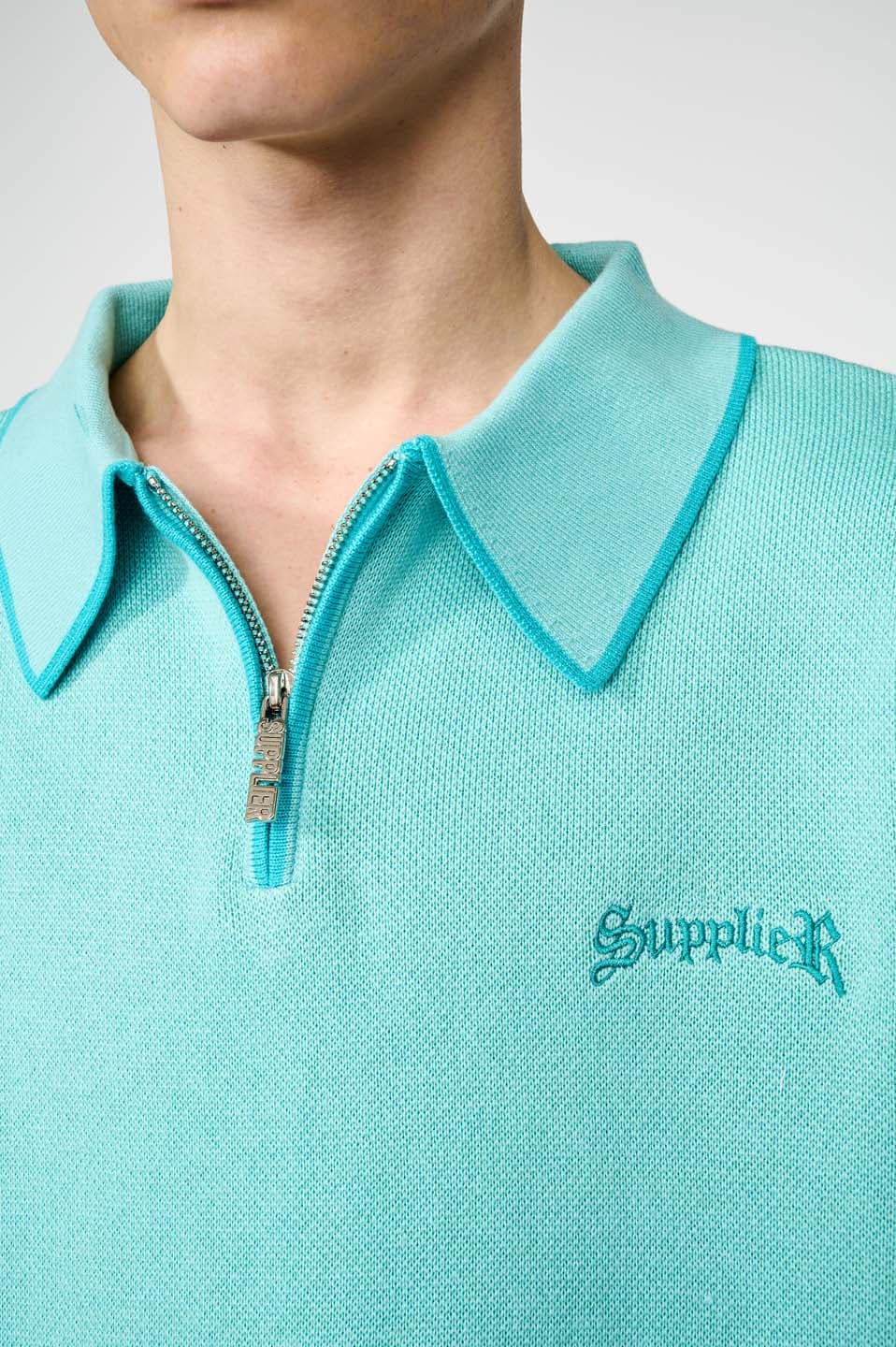 Fire Pattern Half Zip Knit