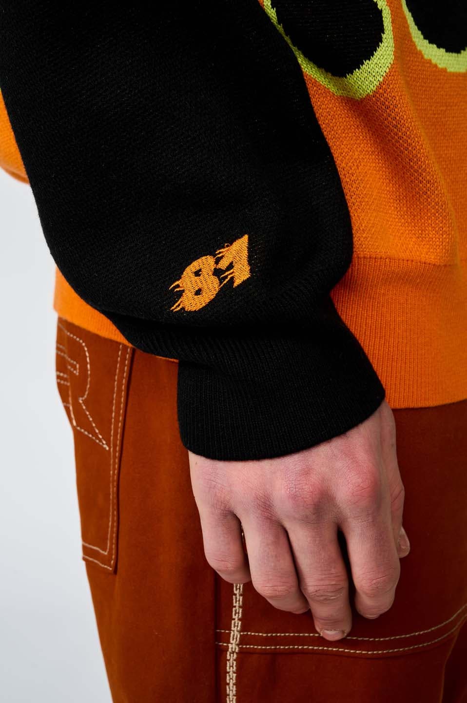 Fire Pattern Half Zip Knit