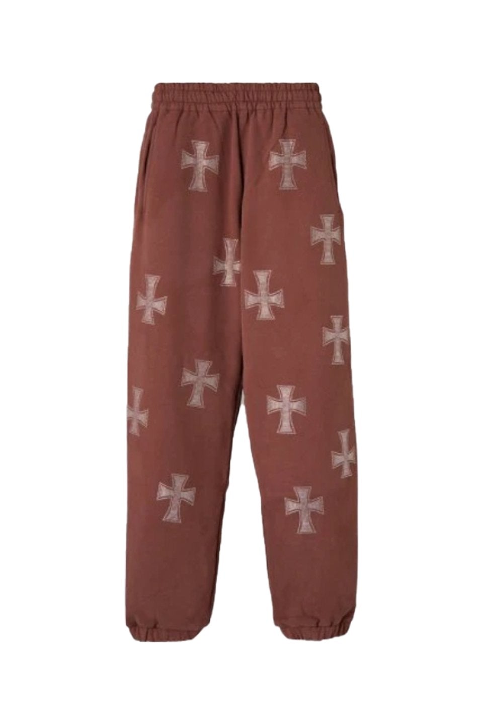Brown Cross Rhinestone Jogger
