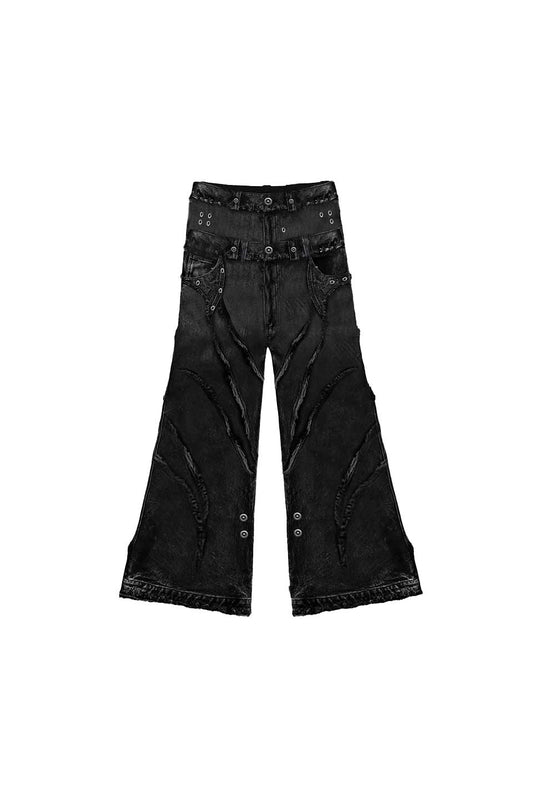 00 Knight Club Baggy Flare Jeans