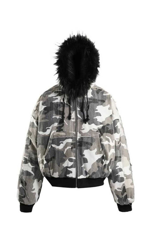 Prince Of The Night Reversible Patchwork Down Jacket