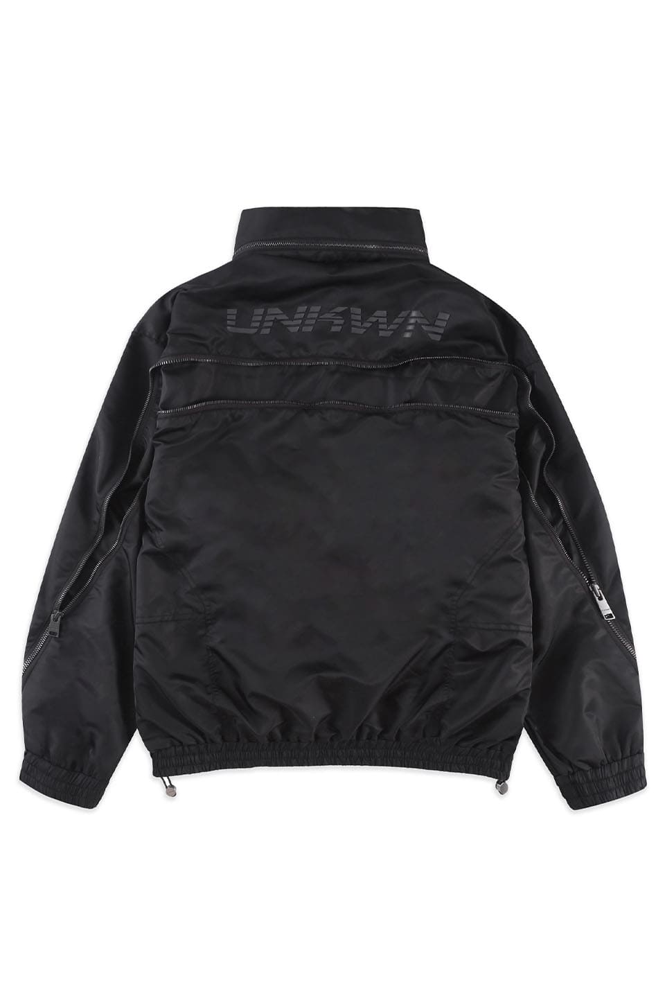 Black Reflective Zip Panel Jacket