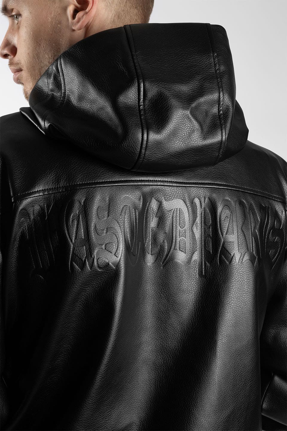 Kingdom Faux Leather Windbreaker