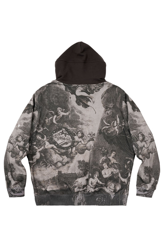Full print embroidery FM hooded sweater