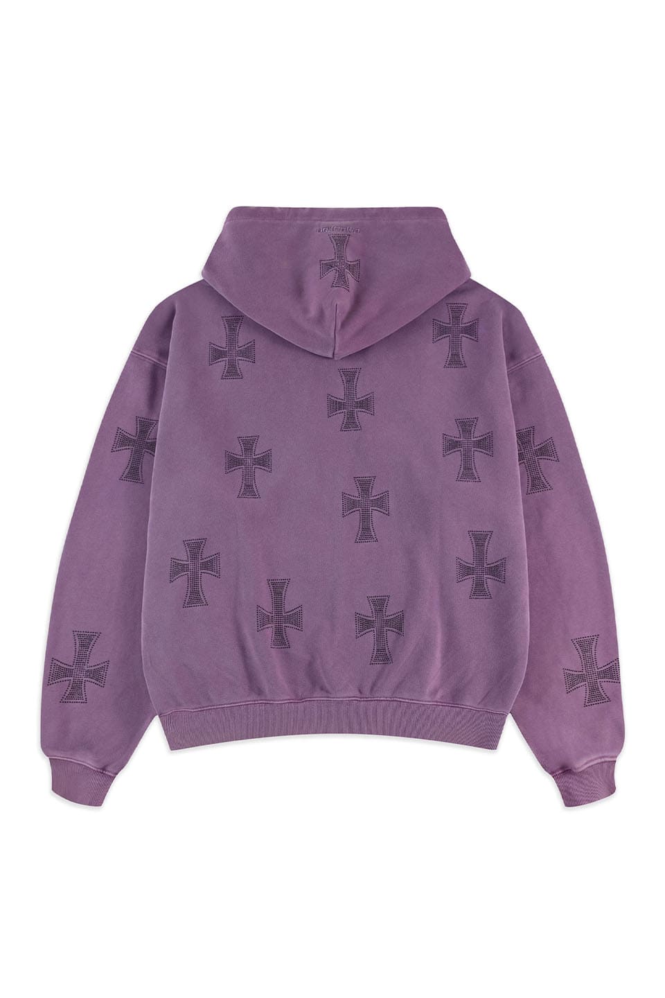 Washed Purple Black Rhinestone Hoodie｜Unknown London