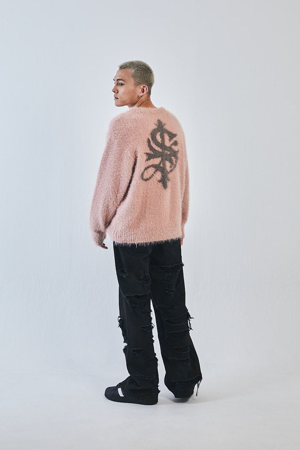 Cross Shaggy Knit