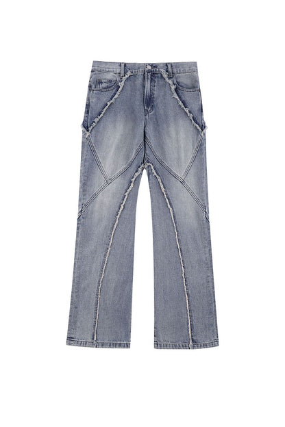 Curve Switching Flare Denim Pants