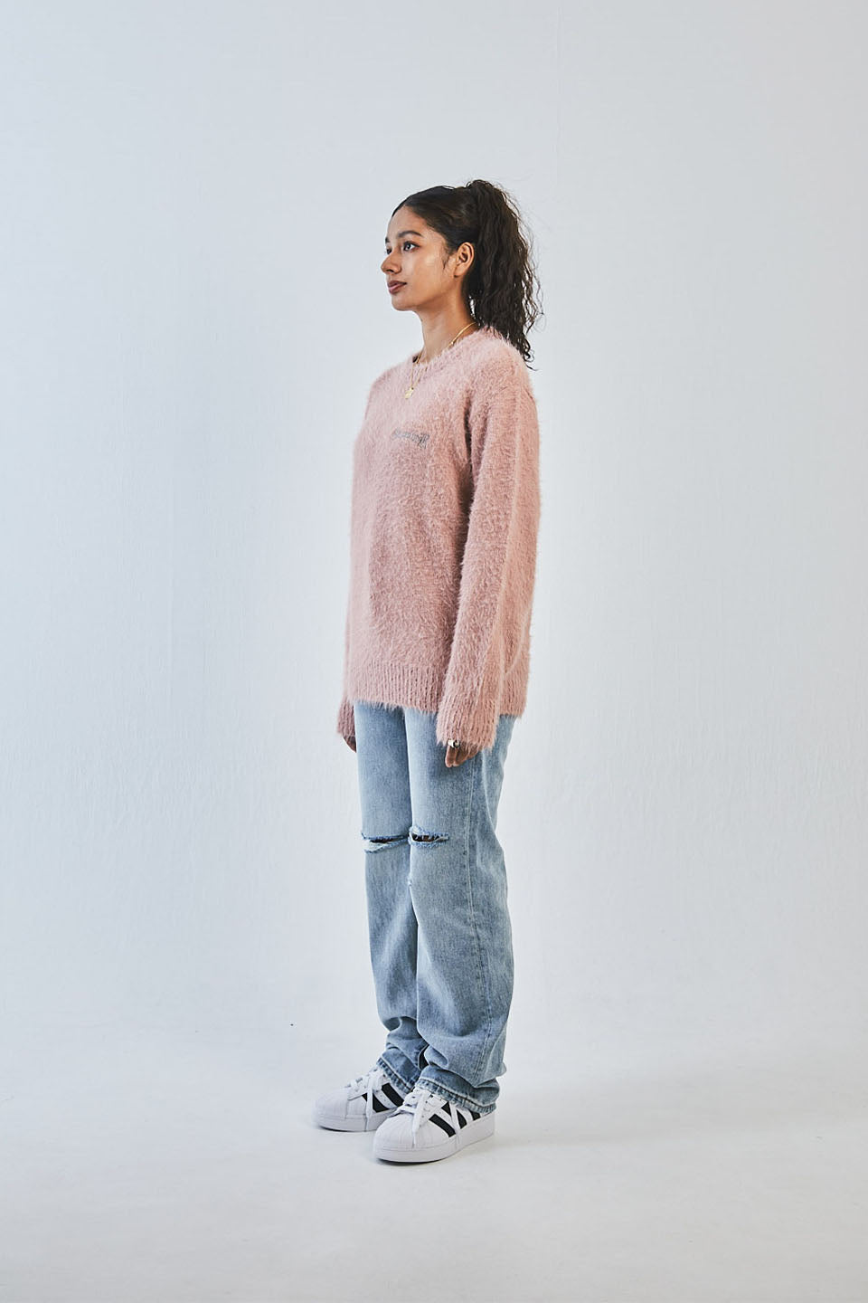 Cross Shaggy Knit