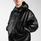 Kingdom Faux Leather Windbreaker