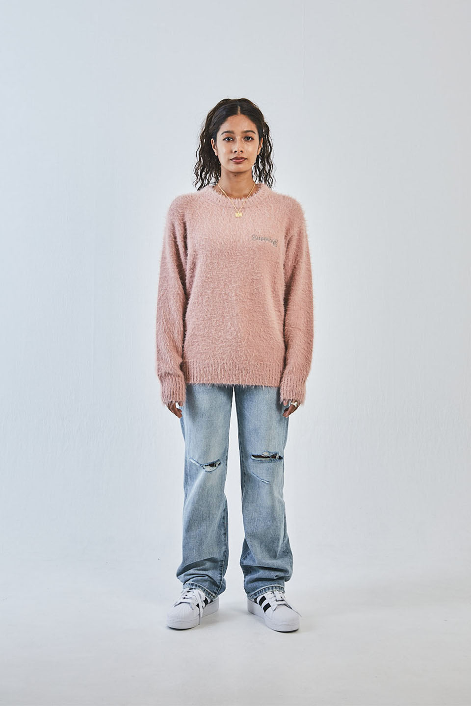 Cross Shaggy Knit