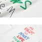 Graffiti letters print short sleeves