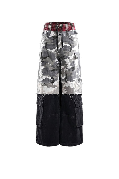 Prince Of Darkness Camouflage Stitching Four-In-One Overalls