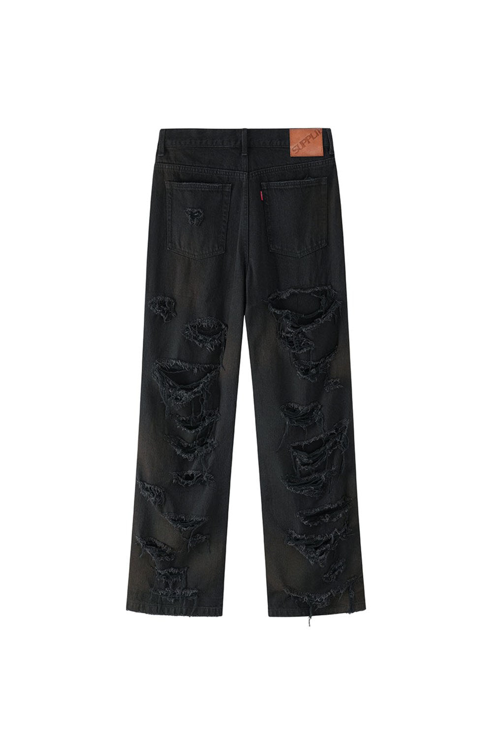 Back Distressed Denim Pants